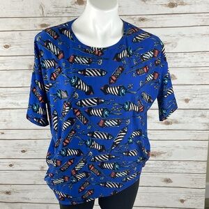 LuLaRoe Fourth of July Fireworks Irma Top